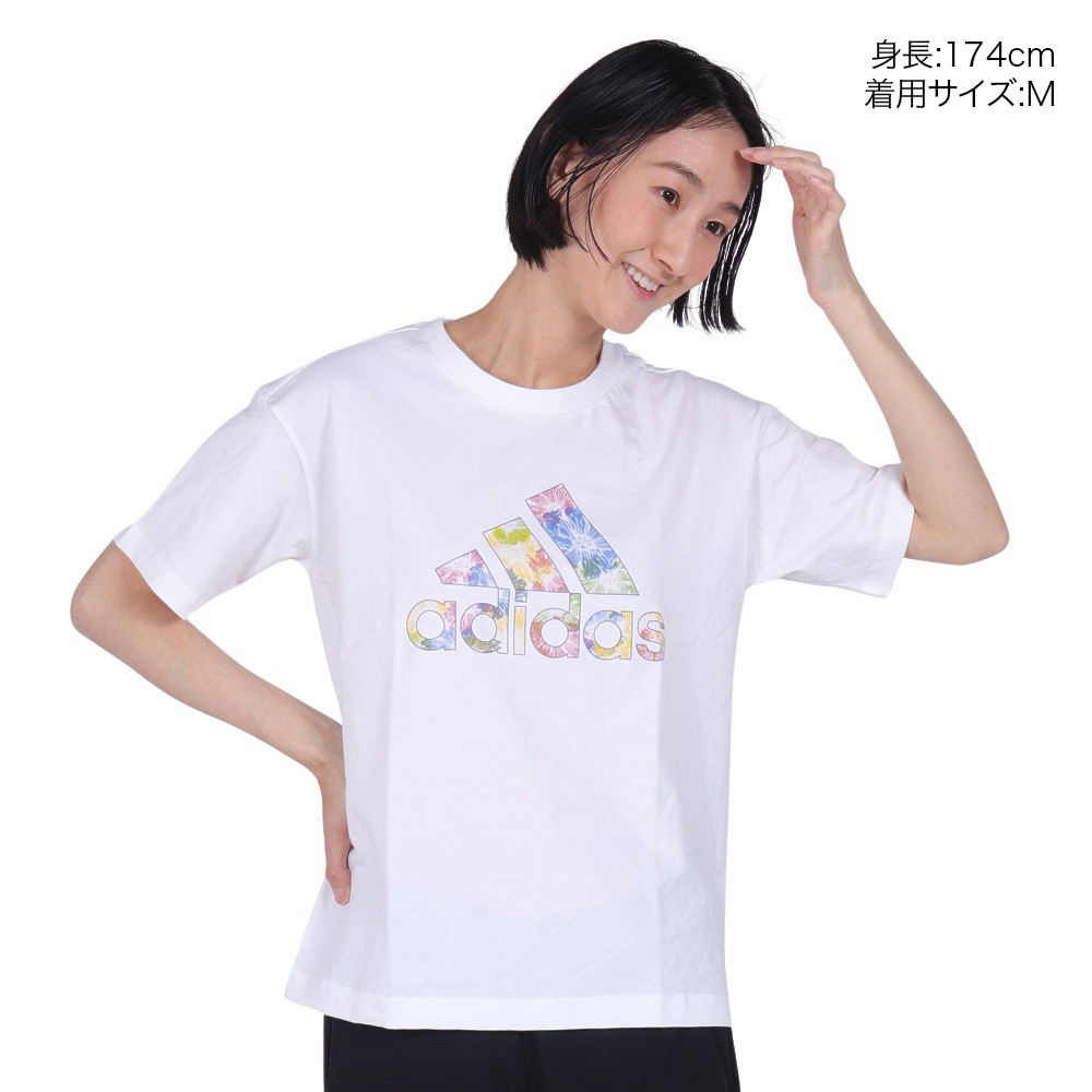 アディダス（adidas）（レディース）FLOWER 半袖Tシャツ KUE57-IM7829