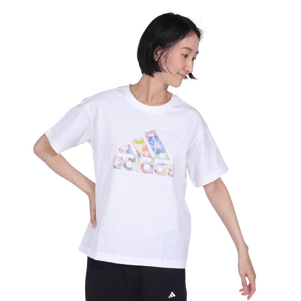 アディダス（adidas）（レディース）FLOWER 半袖Tシャツ KUE57-IM7829