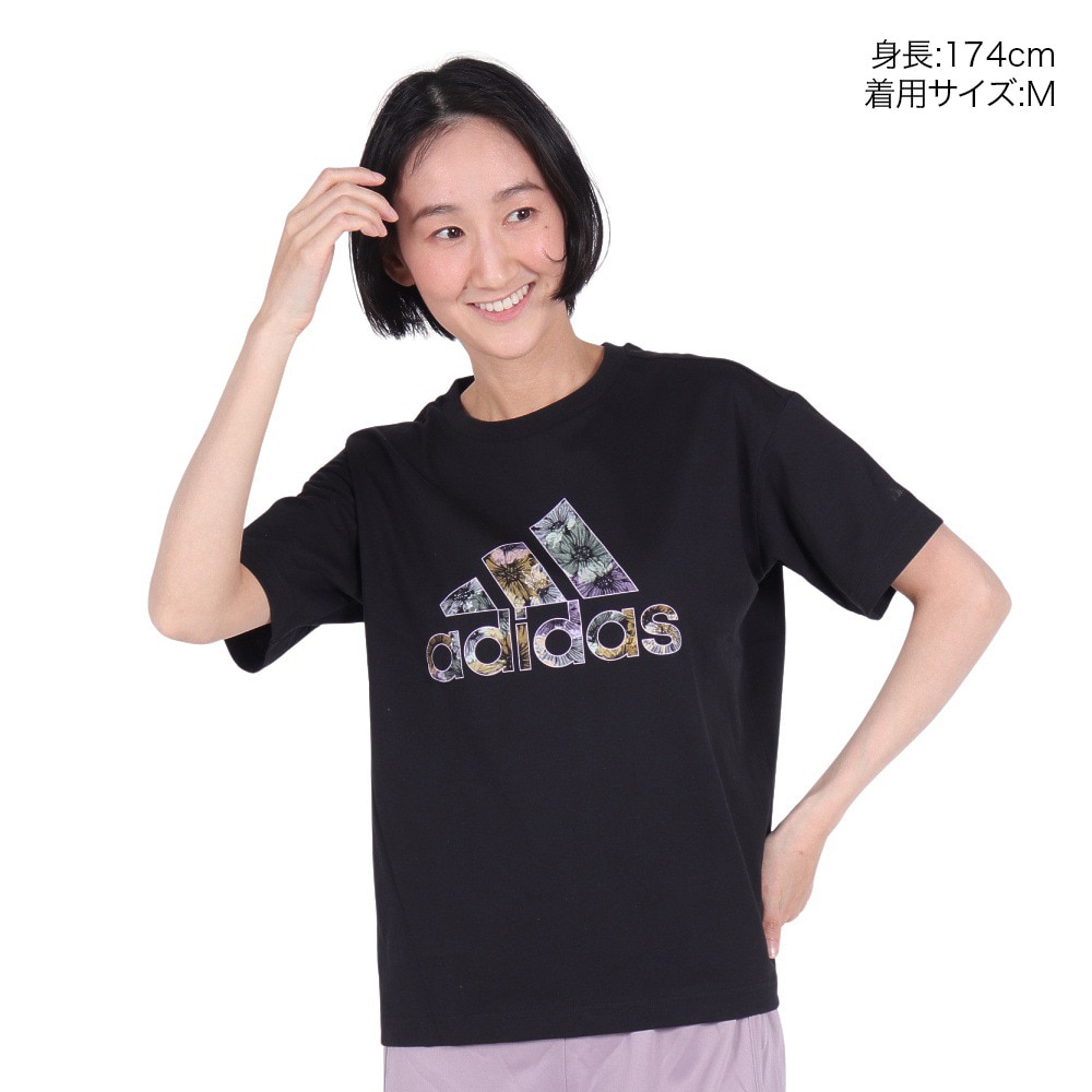 アディダス（adidas）（レディース）FLOWER 半袖Tシャツ KUE57-IM7830