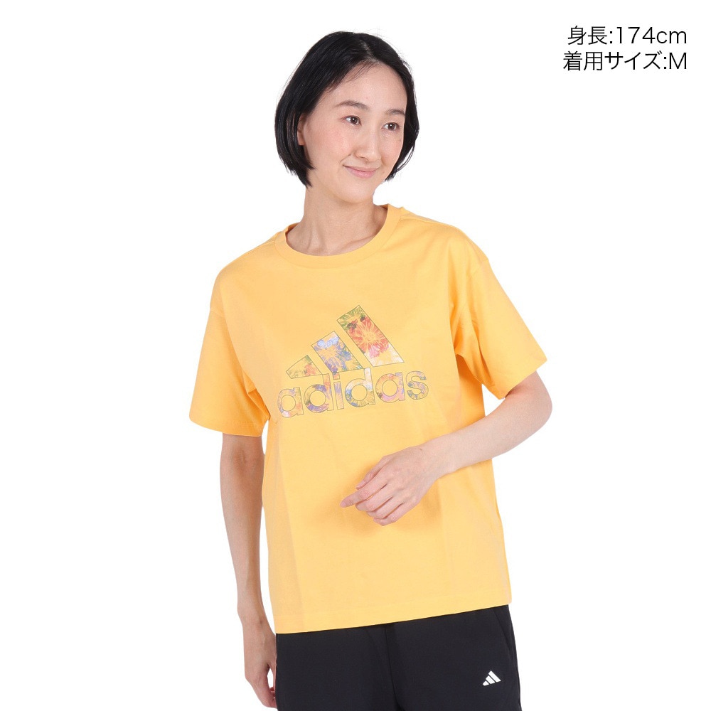 アディダス（adidas）（レディース）FLOWER 半袖Tシャツ KUE57-IM7831