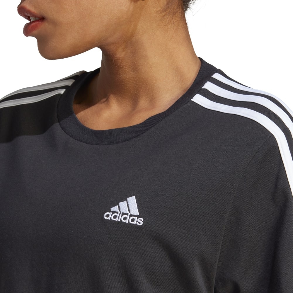 アディダス（adidas）（レディース）エッセンシャルズ スリーストライプス シングル ジャージー クロップトップス ENK78-HR4913