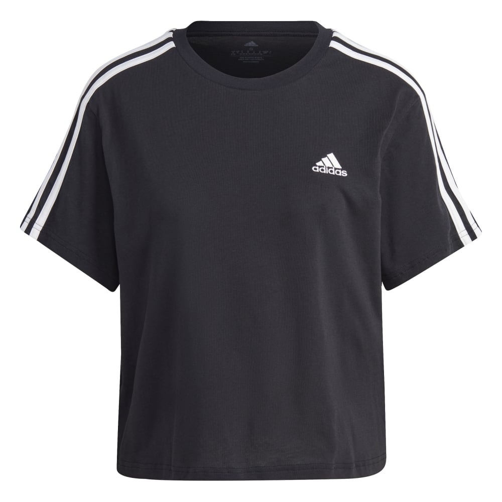 アディダス（adidas）（レディース）エッセンシャルズ スリーストライプス シングル ジャージー クロップトップス ENK78-HR4913