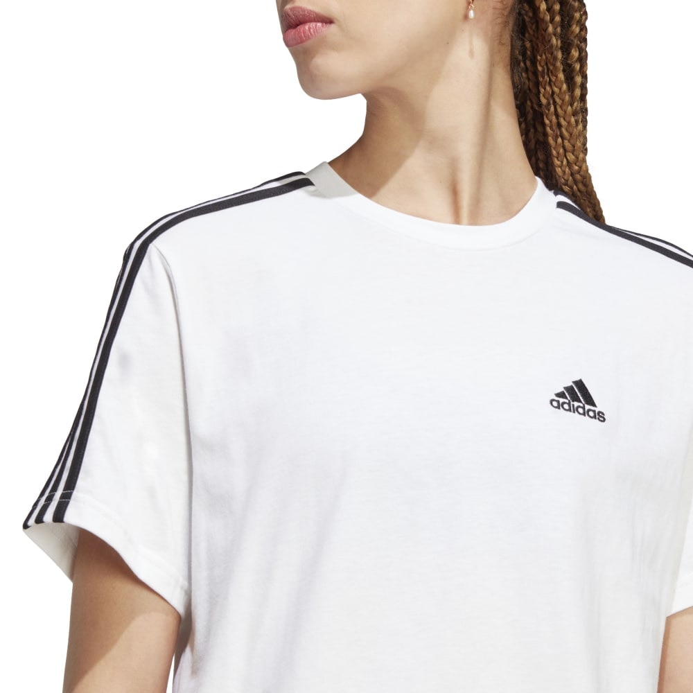 アディダス（adidas）（レディース）エッセンシャルズ スリーストライプス シングル ジャージー クロップトップス ENK78-HR4915
