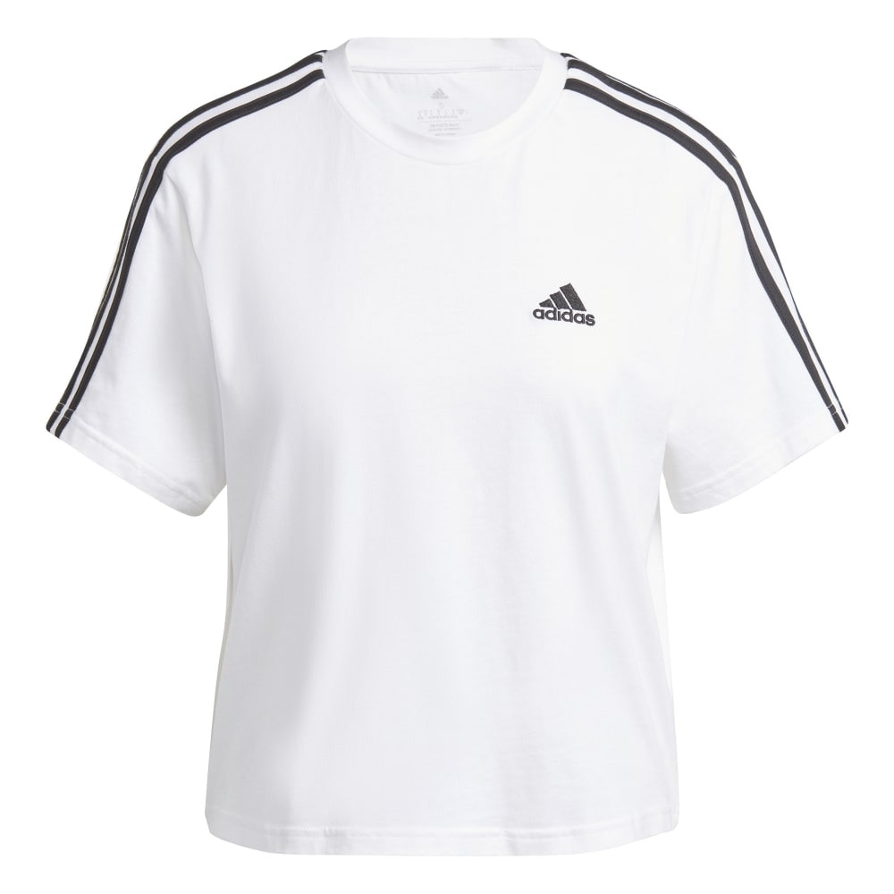 アディダス（adidas）（レディース）エッセンシャルズ スリーストライプス シングル ジャージー クロップトップス ENK78-HR4915