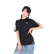 (レディース)エッセンシャルズ プラス スリーストライプス 半袖Tシャツ KVF79