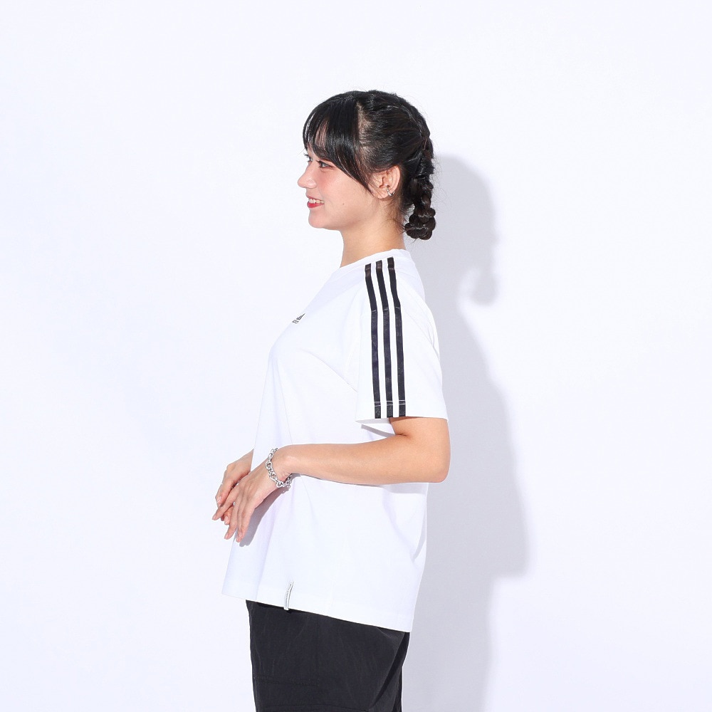 アディダス（adidas）（レディース）エッセンシャルズ プラス スリーストライプス 半袖Tシャツ KVF79-JF1396