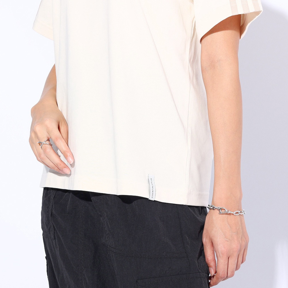 アディダス（adidas）（レディース）エッセンシャルズ プラス スリーストライプス 半袖Tシャツ KVF79-JF1397