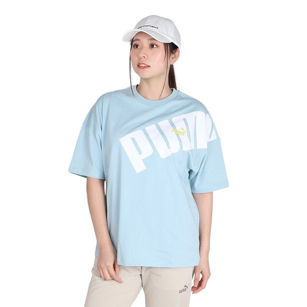 プーマ（PUMA）（レディース）POWER MX ショートスリーブ オーバーサイズTシャツ 680744 22 TQS