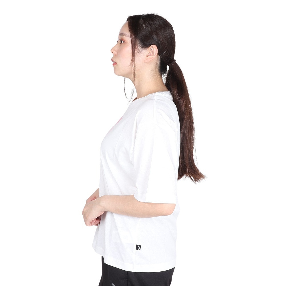 プーマ（PUMA）（レディース）ESS+ パームリゾートグラフィック 半袖Tシャツ 683088 02 WHT