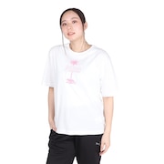 (レディース)ESS+ パームリゾートグラフィック 半袖Tシャツ 683088 02 WHT