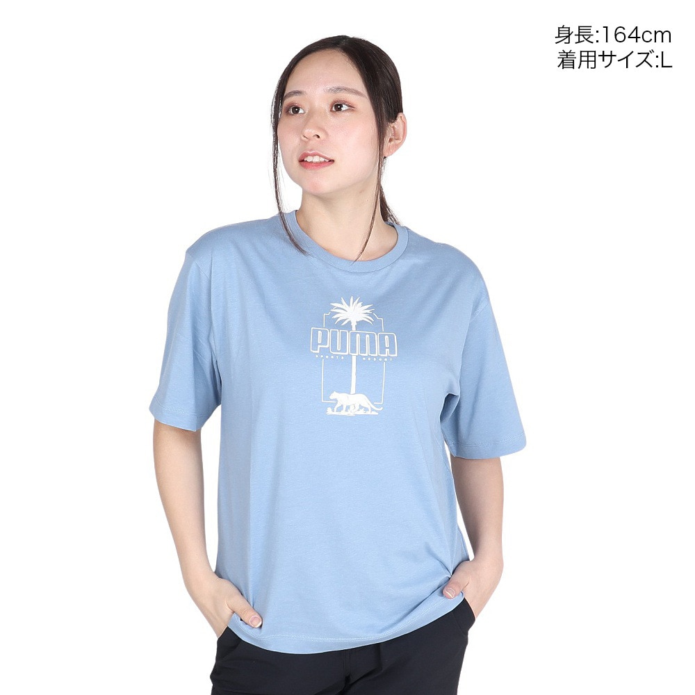 プーマ（PUMA）（レディース）ESS+ パーム リゾート グラフィック 半袖 Tシャツ 683088 20 IDG