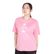 (レディース)ESS+ パームリゾートグラフィック 半袖Tシャツ 683088 30 PNK