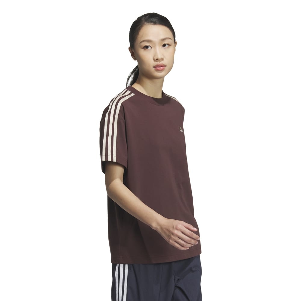 アディダス（adidas）（レディース）エッセンシャルズ プラス スリーストライプス 半袖Tシャツ KVF79-JG3853
