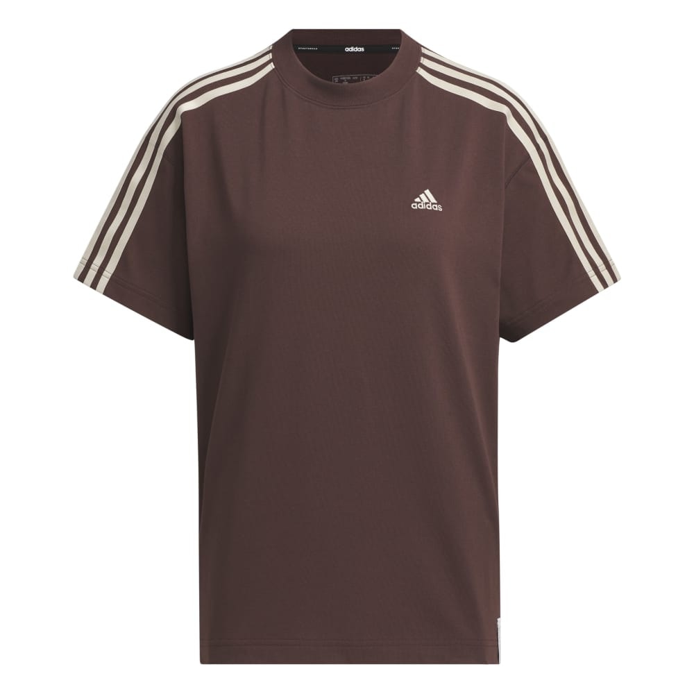 アディダス（adidas）（レディース）エッセンシャルズ プラス スリーストライプス 半袖Tシャツ KVF79-JG3853