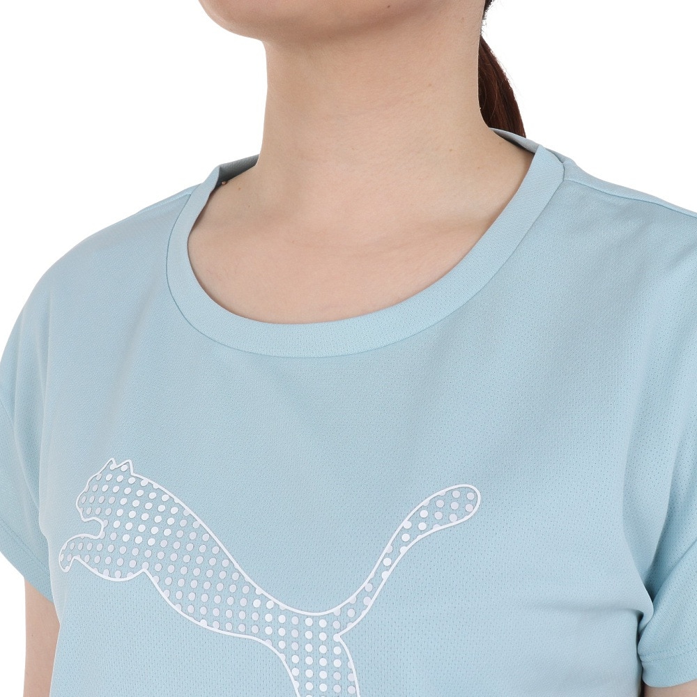 プーマ（PUMA）（レディース）MOTION ショートスリーブ キャット Tシャツ 680719 22 SAX