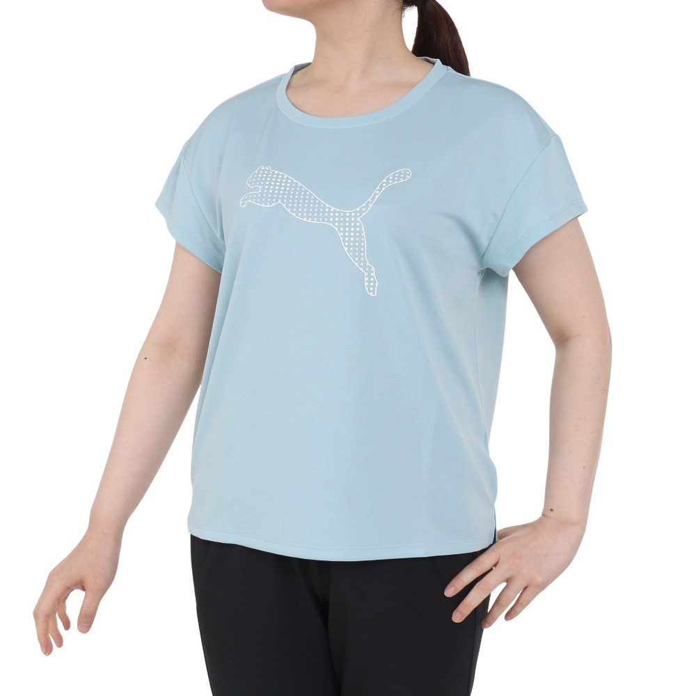 プーマ（PUMA）（レディース）MOTION ショートスリーブ キャット Tシャツ 680719 22 SAX