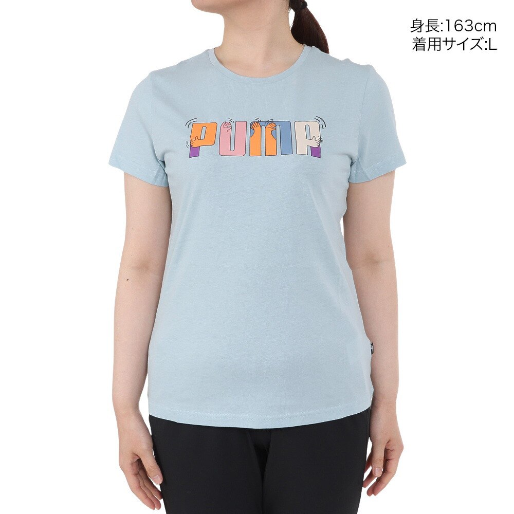 プーマ（PUMA）（レディース）ESS+ ロゴ グラフィック Tシャツ