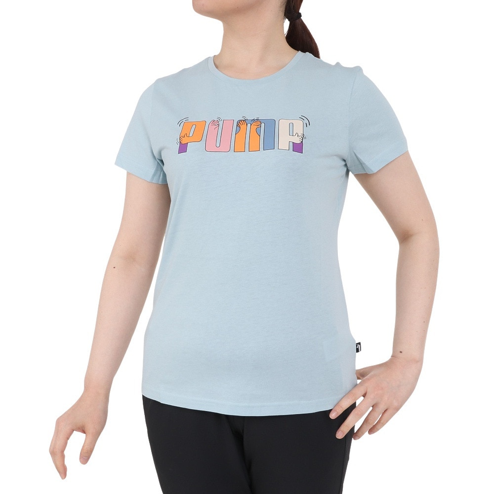 プーマ（PUMA）（レディース）ESS+ ロゴ グラフィック Tシャツ