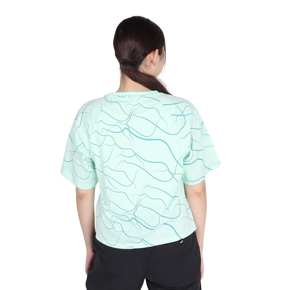 プーマ（PUMA）（レディース）モーション AOP 半袖 Tシャツ 681247 88 FGRN
