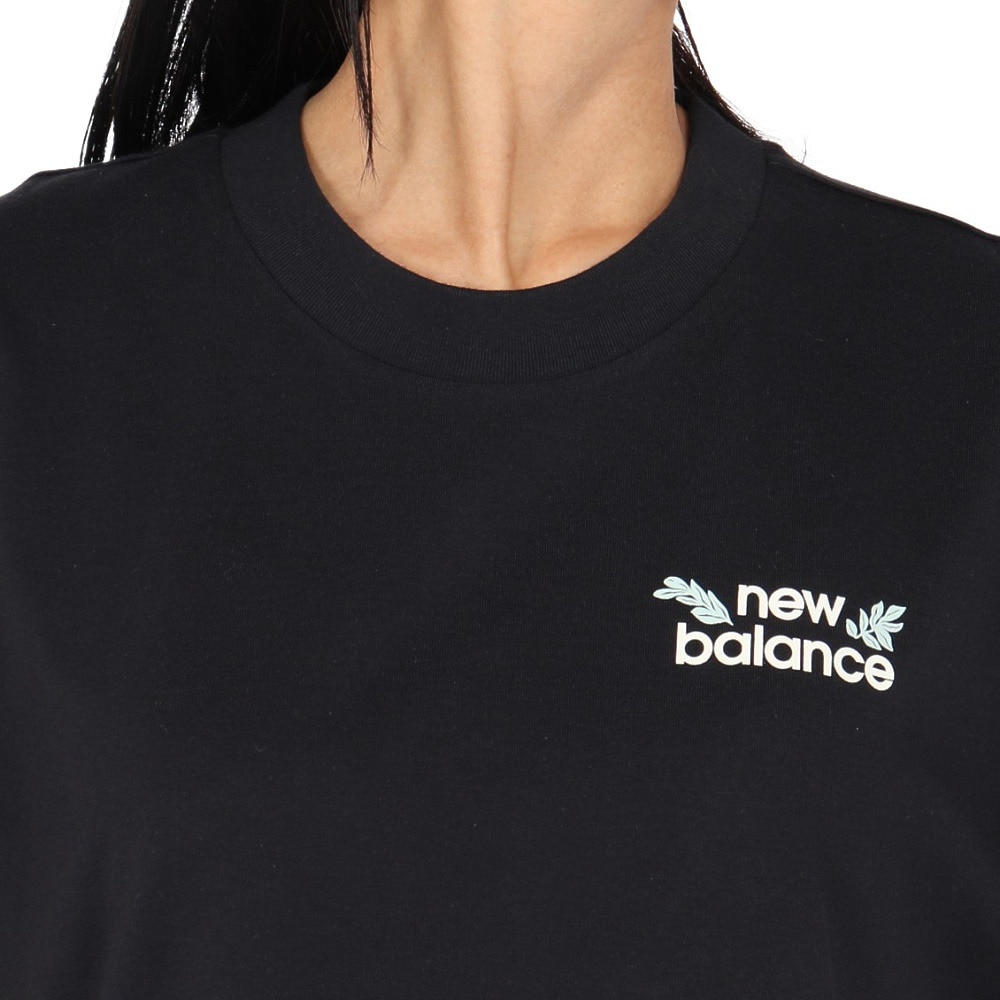 ニューバランス（new balance）（レディース）フラワーオーバーサイズTシャツ WT51930BK