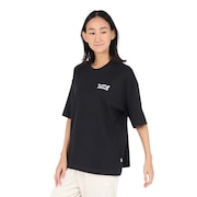 (レディース)フラワーオーバーサイズTシャツ WT51930BK