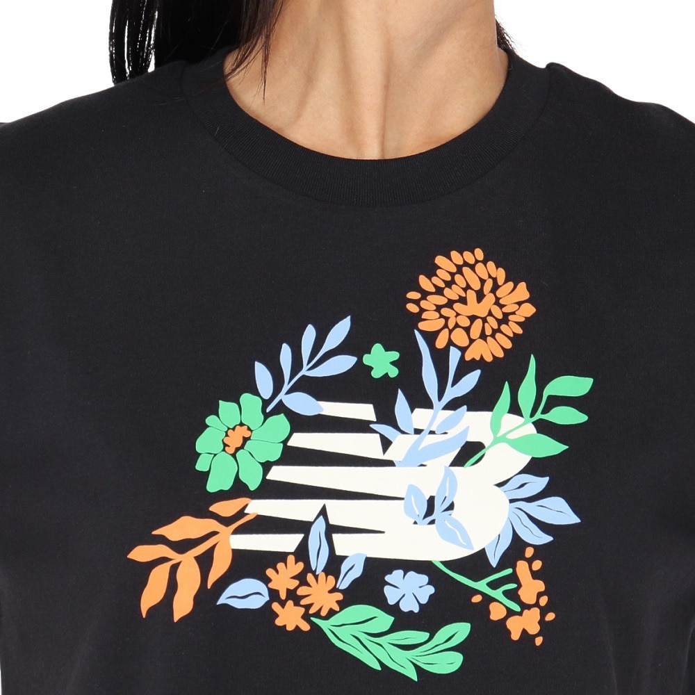 ニューバランス（new balance）（レディース）フラワーグラフィックTシャツ WT51931BK
