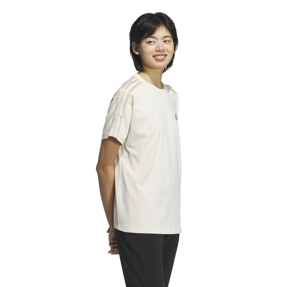 アディダス（adidas）（レディース）エッセンシャルズ プラス スリーストライプス 半袖Tシャツ JUP44-JW4501