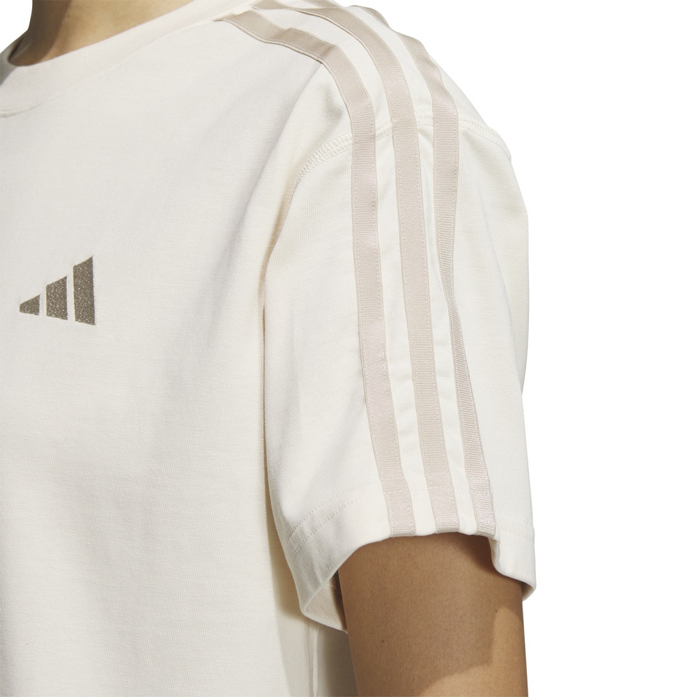 アディダス（adidas）（レディース）エッセンシャルズ プラス スリーストライプス 半袖Tシャツ JUP44-JW4501
