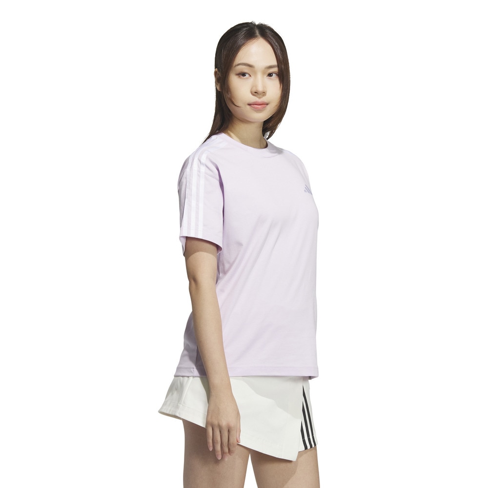 アディダス（adidas）（レディース）エッセンシャルズ プラス スリーストライプス 半袖Tシャツ JUP44-JW4502
