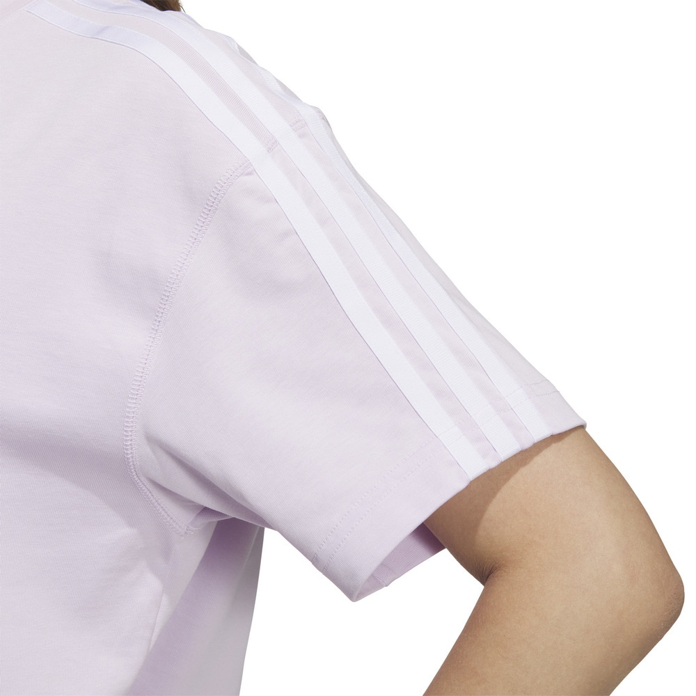 アディダス（adidas）（レディース）エッセンシャルズ プラス スリーストライプス 半袖Tシャツ JUP44-JW4502