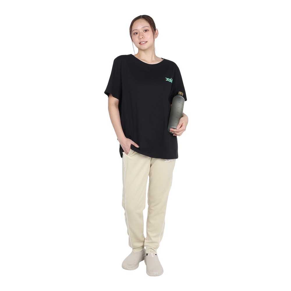 エックスガール（X-gir）（レディース）スラッシュ ロゴ 半袖Tシャツ 155251013007-BLACK