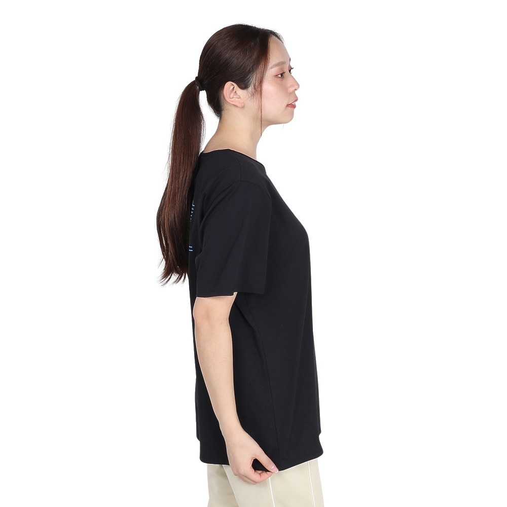 エックスガール（X-gir）（レディース）スラッシュ ロゴ 半袖Tシャツ 155251013007-BLACK