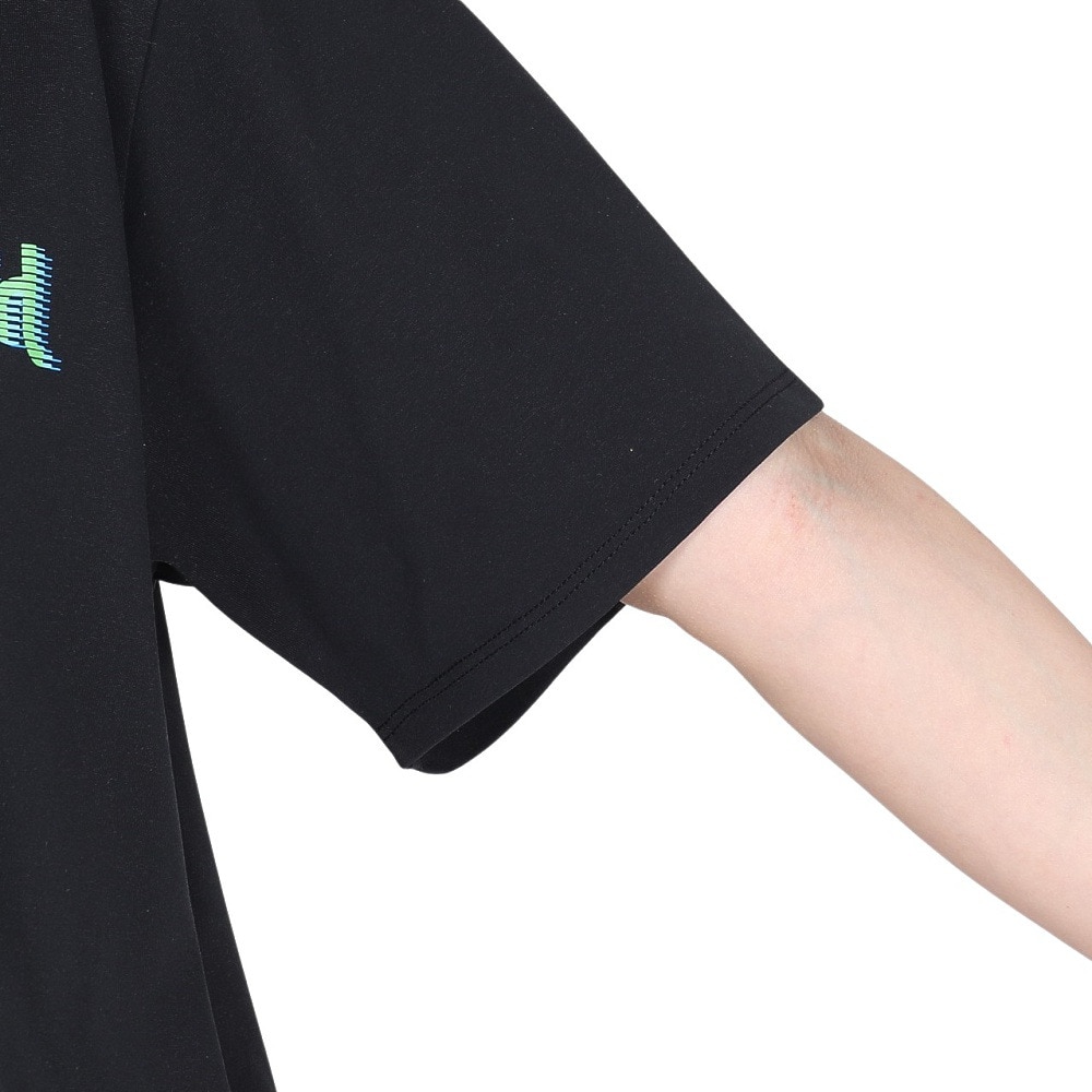エックスガール（X-gir）（レディース）スラッシュ ロゴ 半袖Tシャツ 155251013007-BLACK