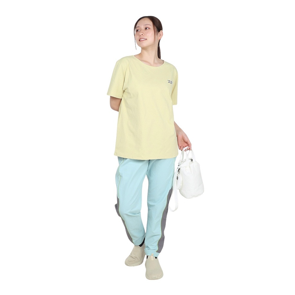 エックスガール（X-gir）（レディース）スラッシュ ロゴ 半袖Tシャツ 155251013007-LT YELLOW