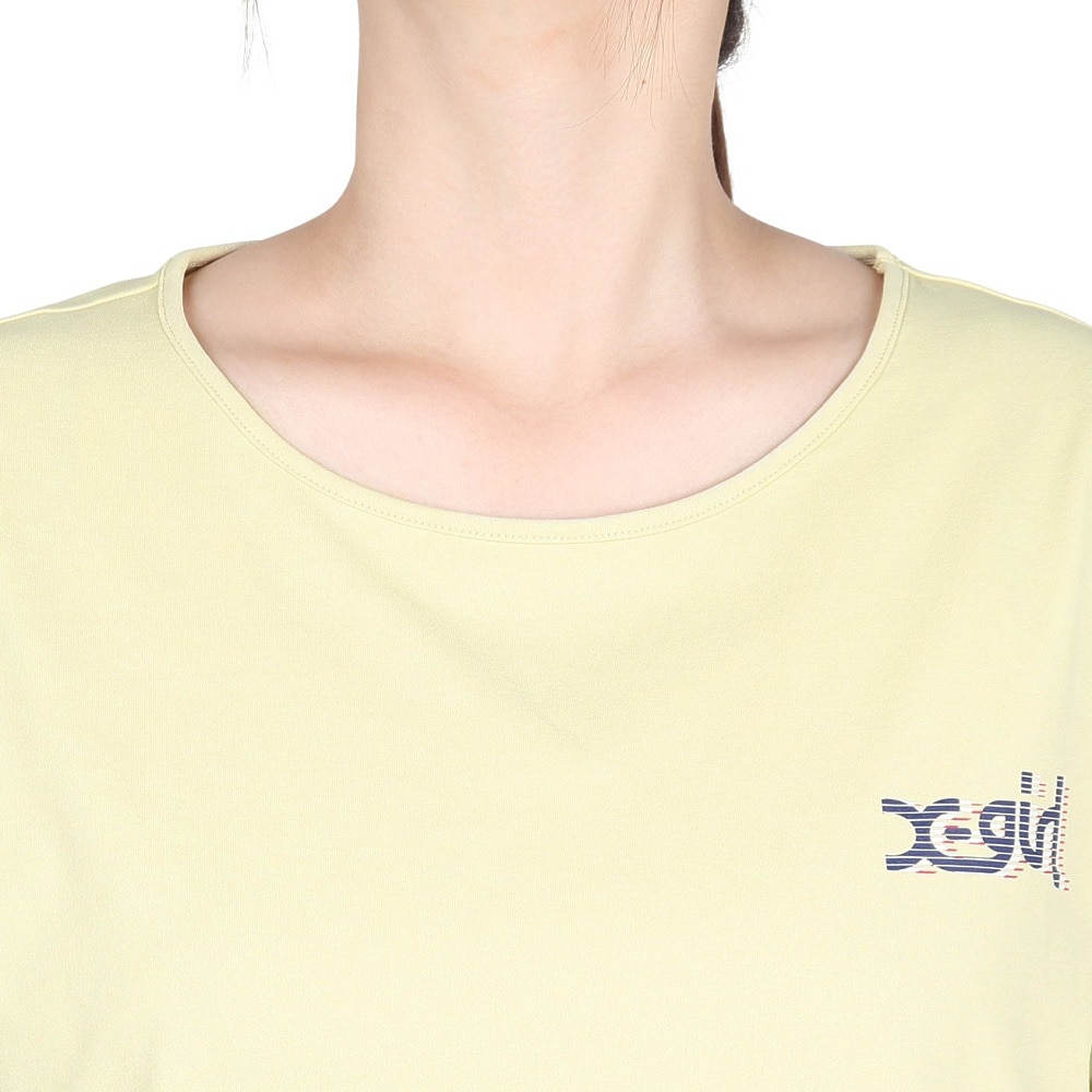 エックスガール（X-gir）（レディース）スラッシュ ロゴ 半袖Tシャツ 155251013007-LT YELLOW