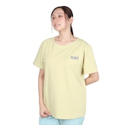 (レディース)スラッシュ ロゴ 半袖Tシャツ 155251013007-LT YELLOW