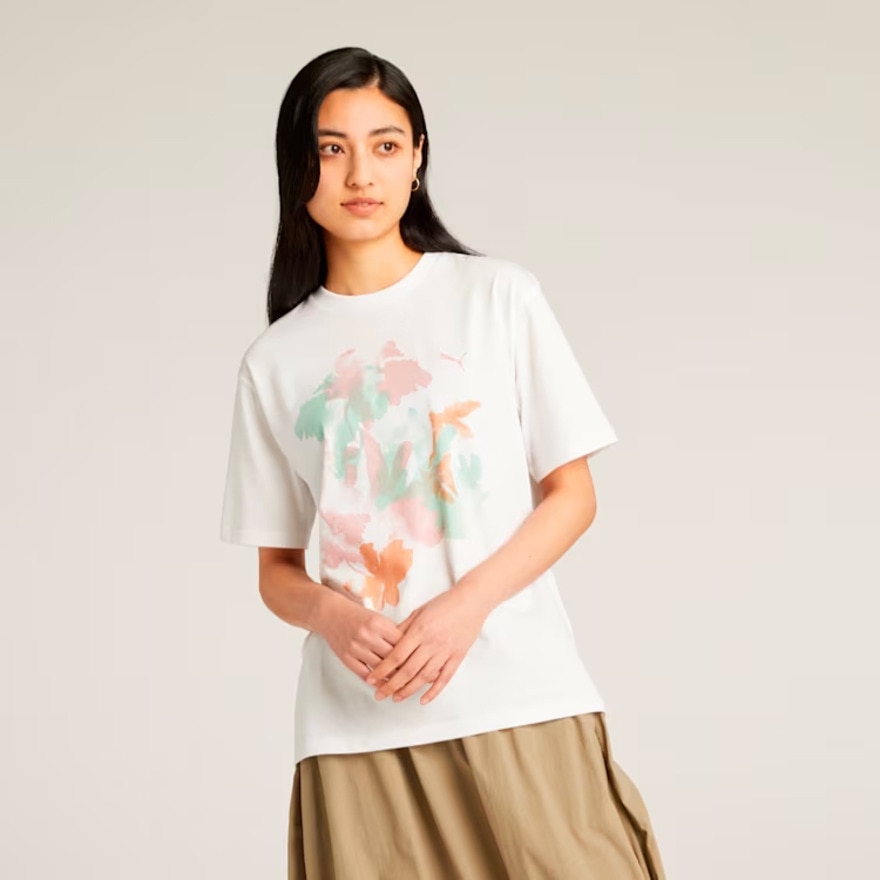 プーマ（PUMA）（レディース）サマー MX グラフィック 半袖 Tシャツ 686934 02 WHT