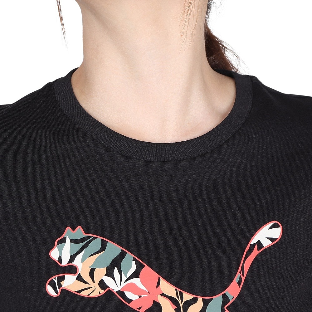 プーマ（PUMA）（レディース）GRAPHICS フローラル Tシャツ 687710 01 BLK