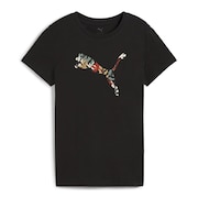 (レディース)GRAPHICS フローラル Tシャツ 687710 01 BLK