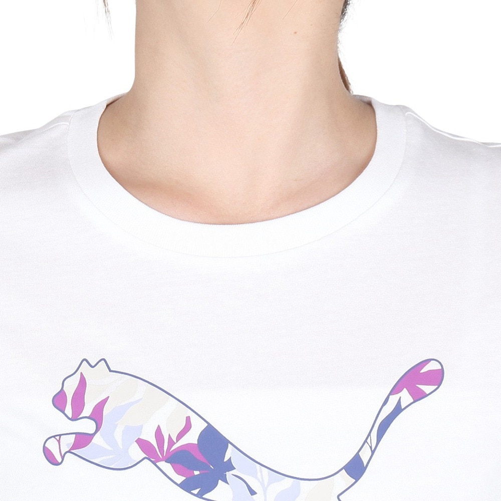 プーマ（PUMA）（レディース）GRAPHICS フローラル Tシャツ 687710 02 WHT