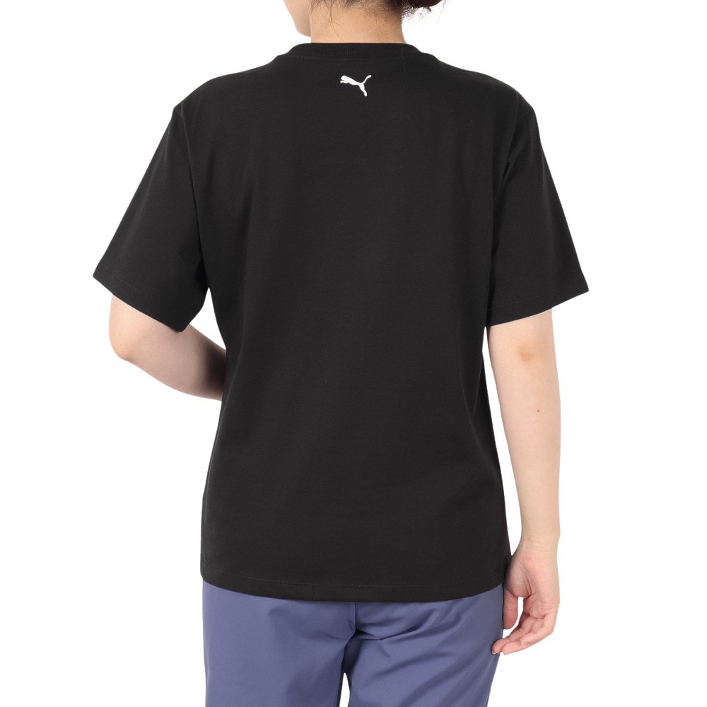 プーマ（PUMA）（レディース）ESS ロゴ FLOWER MX 半袖Tシャツ 689050 01 BLK