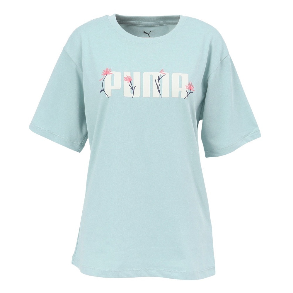 プーマ（PUMA）（レディース）ESS ロゴ FLOWER MX 半袖Tシャツ 689050 67 MNT
