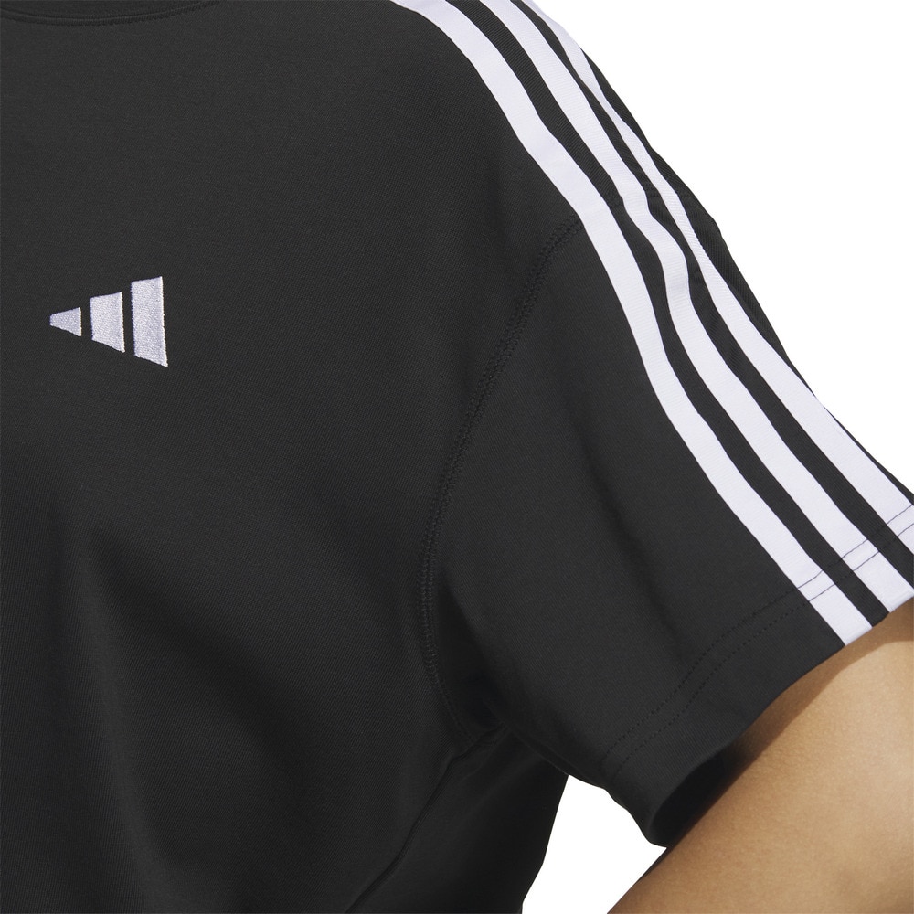 アディダス（adidas）（レディース）エッセンシャルズ プラス スリーストライプス 半袖Tシャツ JUP44-JW4499