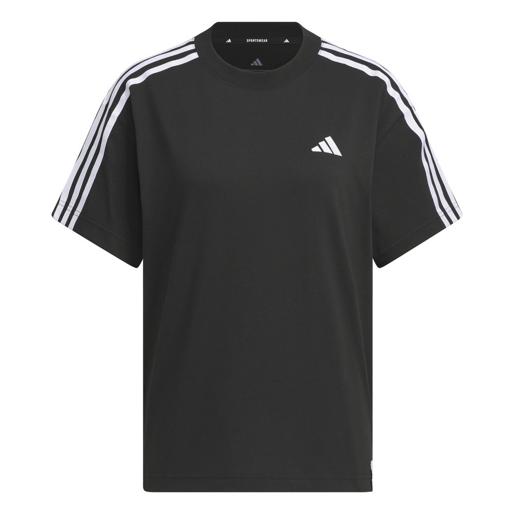 アディダス（adidas）（レディース）エッセンシャルズ プラス スリーストライプス 半袖Tシャツ JUP44-JW4499