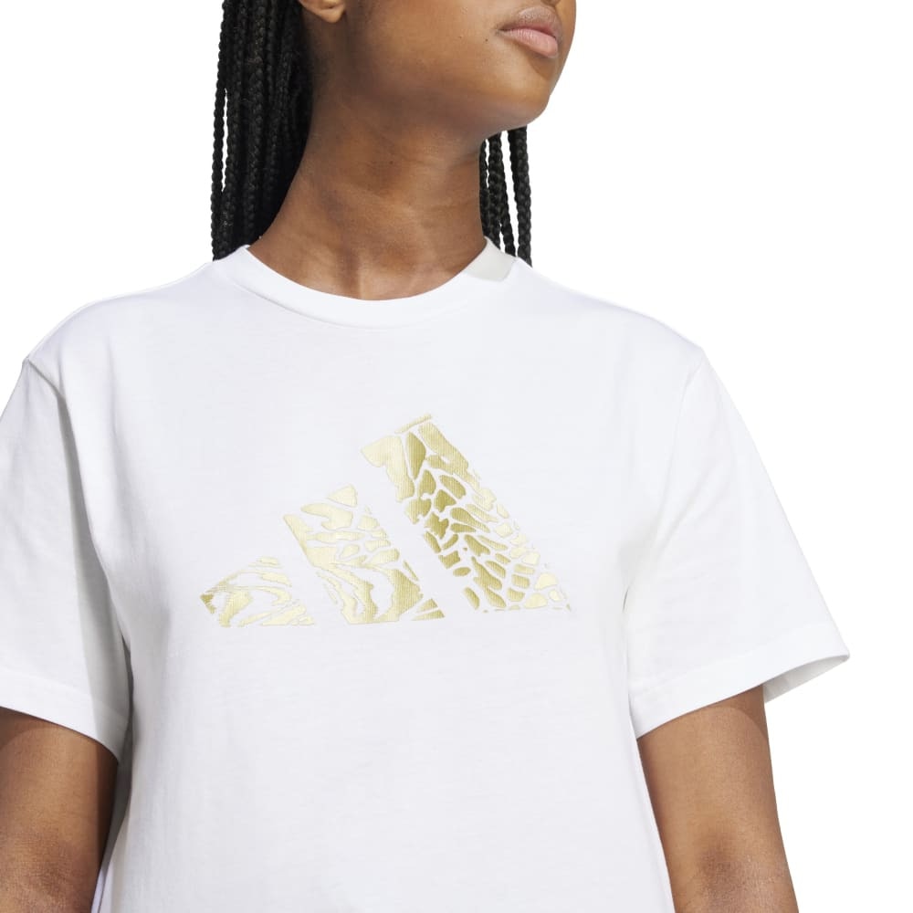 アディダス（adidas）（レディース）Tech Metallic グラフィック 半袖Tシャツ KQK45-JN9130