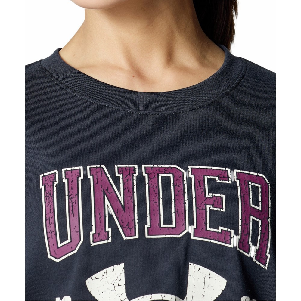 アンダーアーマー（UNDER ARMOUR）（レディース）ヘビーウエイト カレッジ ショートスリーブ Tシャツ 6007452 001