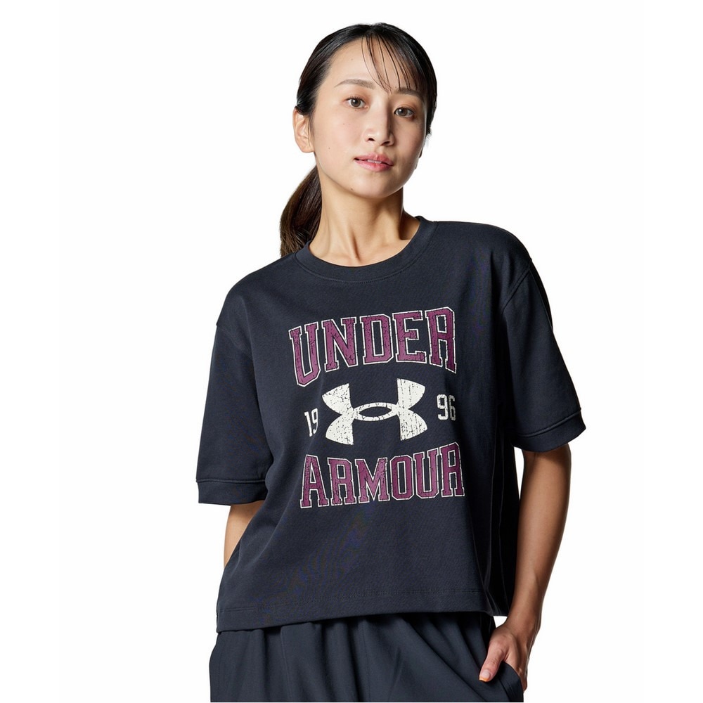 アンダーアーマー（UNDER ARMOUR）（レディース）ヘビーウエイト カレッジ ショートスリーブ Tシャツ 6007452 001