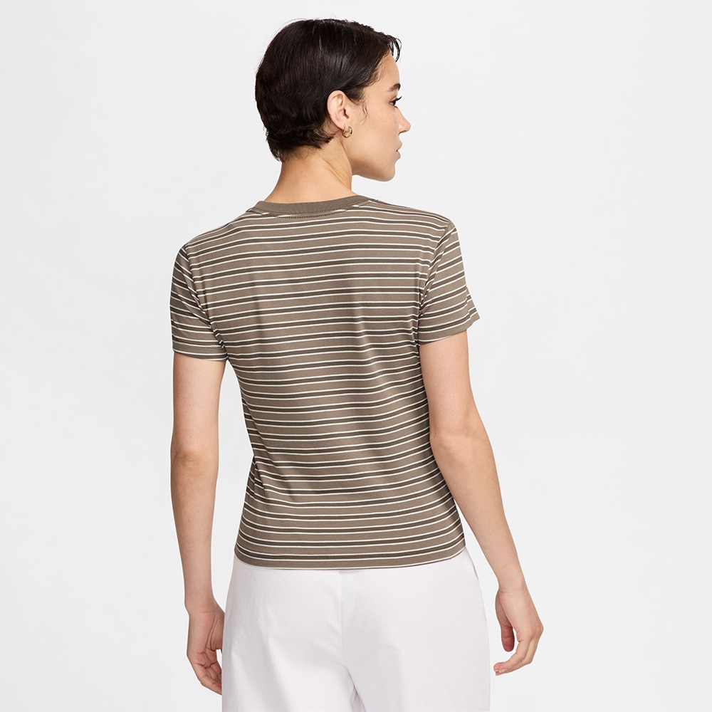 ナイキ（NIKE）（レディース）スポーツウェア チル ニット スリム ストライプド Tシャツ HF9525-233