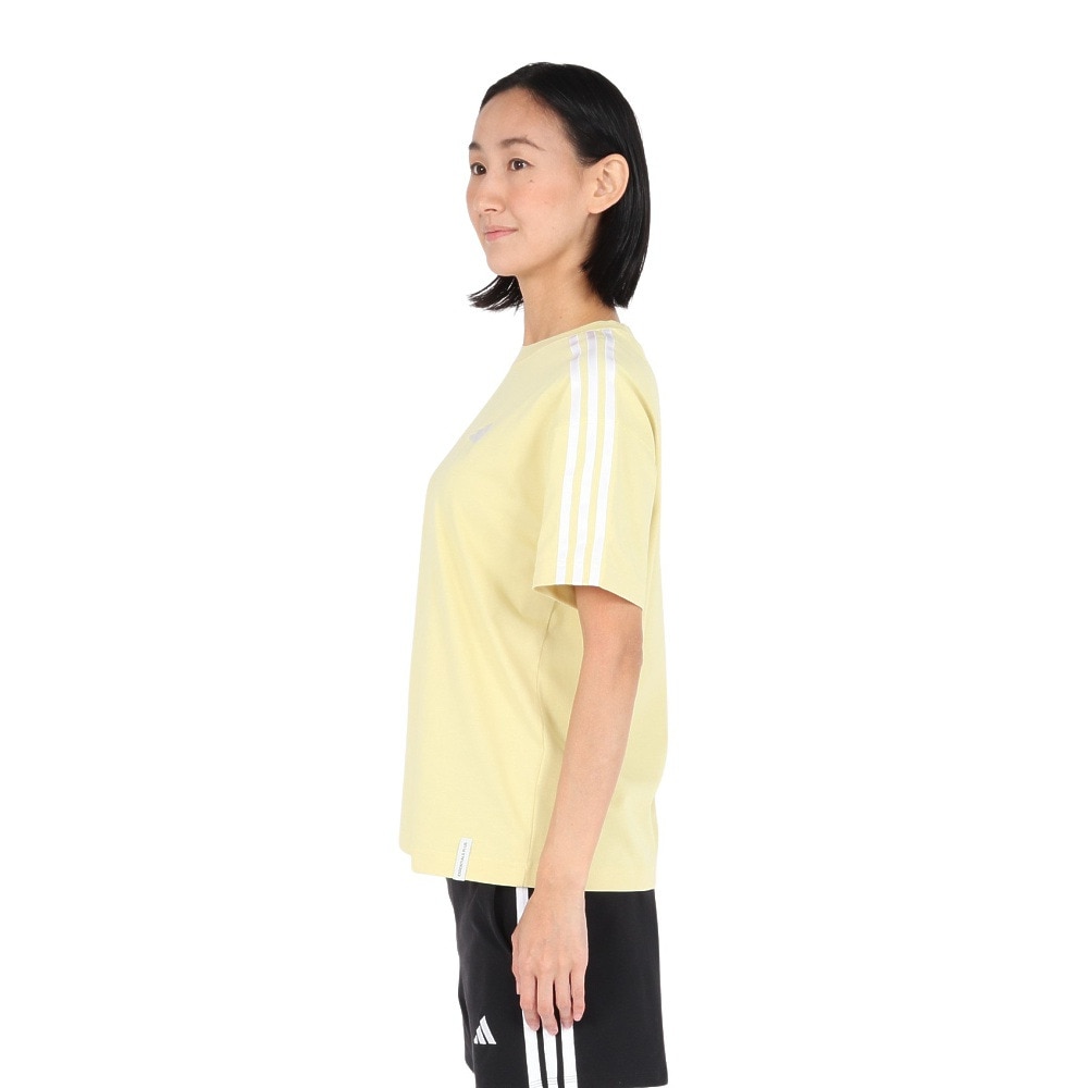 アディダス（adidas）（レディース）エッセンシャルズ プラス スリーストライプス 半袖Tシャツ JUP44-JW4503