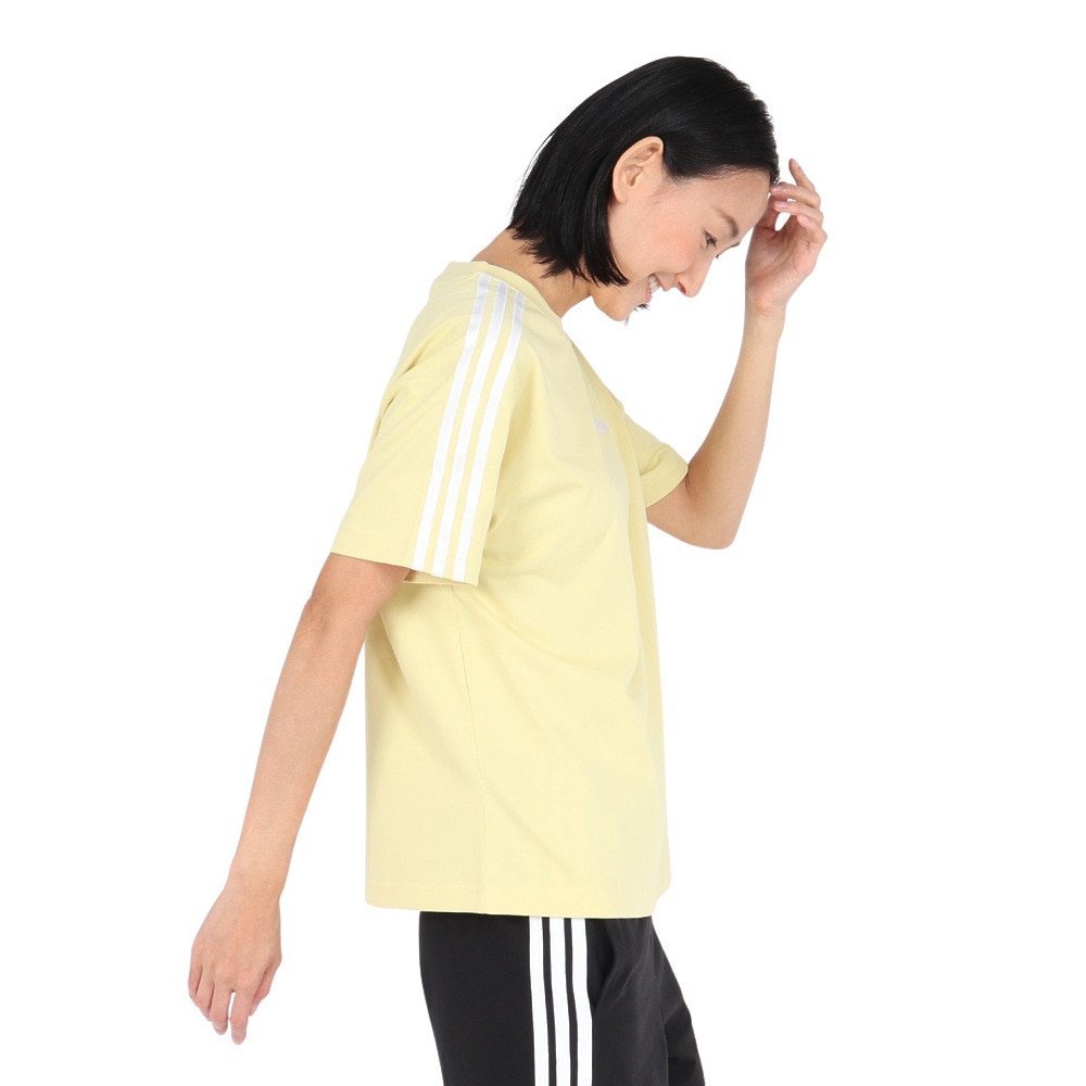 アディダス（adidas）（レディース）エッセンシャルズ プラス スリーストライプス 半袖Tシャツ JUP44-JW4503